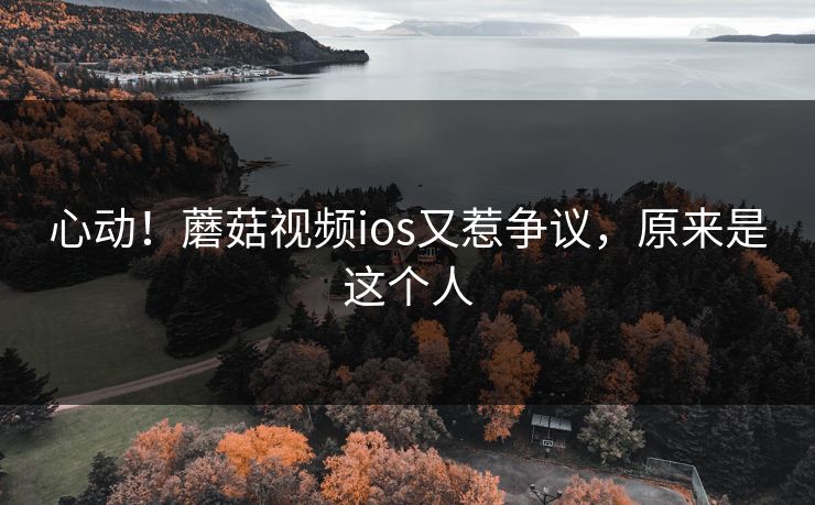 心动！蘑菇视频ios又惹争议，原来是这个人
