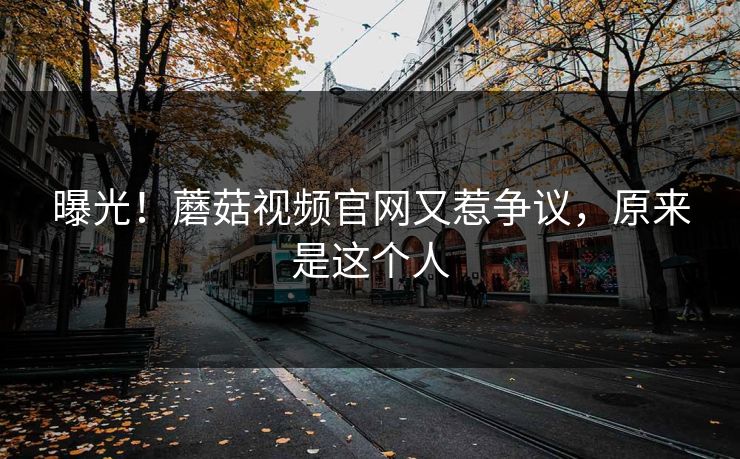 曝光！蘑菇视频官网又惹争议，原来是这个人