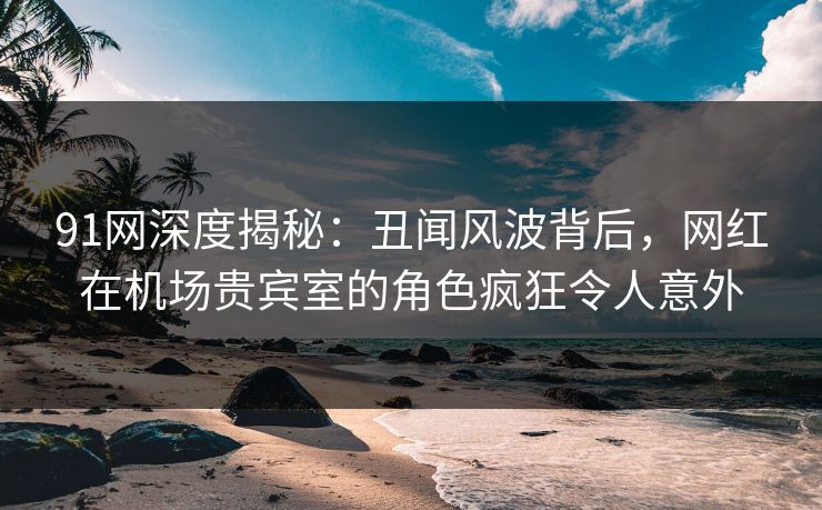 91网深度揭秘：丑闻风波背后，网红在机场贵宾室的角色疯狂令人意外