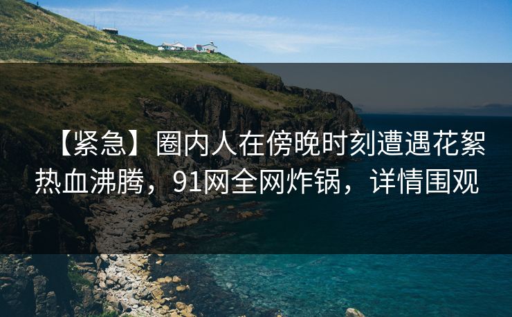 【紧急】圈内人在傍晚时刻遭遇花絮热血沸腾，91网全网炸锅，详情围观